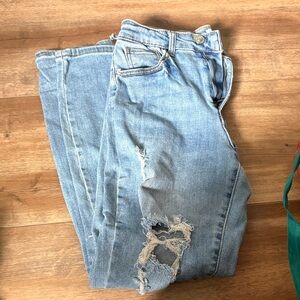 Wax Jean Light Blue Distressed Skinny Jeans